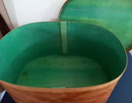Grote spanen / houten hoedendoos