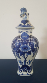 Blauw / witte dekselpot "Delft"