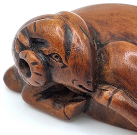 Netsuke zodiac geit