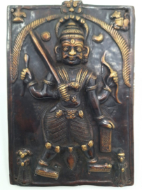 Bronzen plaquette van Virabhadra