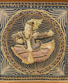 Textiel wanddecoratie van figuur