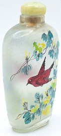 Snuff bottle vogel (met doosje)