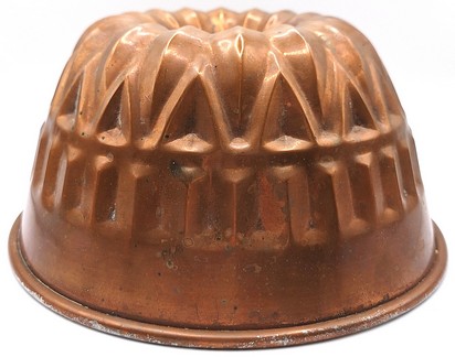 Grote koperen bakvorm tulband - 18,5 cm
