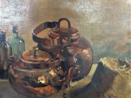 Olieverf van stilleven door D. Lemcke