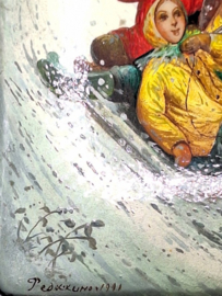 Russisch lakdoosje miniatuurkunst