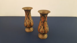 2 messing vaasjes