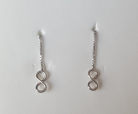 Zilveren hangers infinity