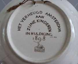 Bord inhuldiging van koningin Wilhelmina