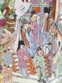 Kleurrijke Chinese dekselvaas