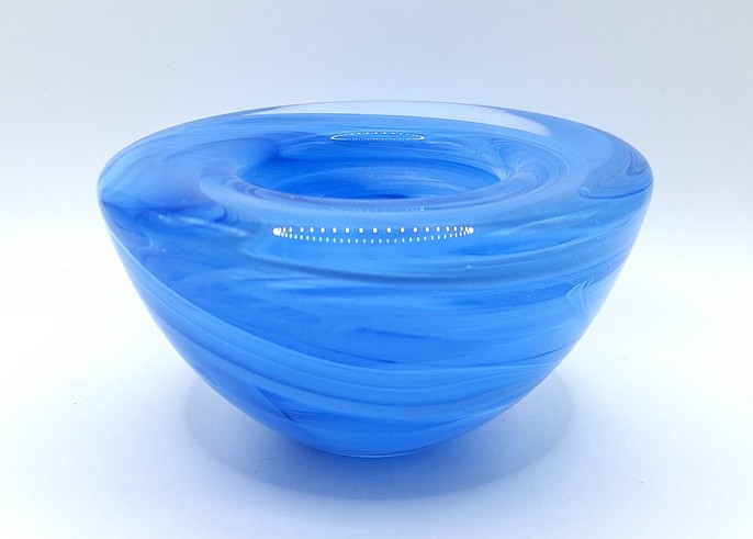 Kosta Boda - Waxinelichthouder blauw