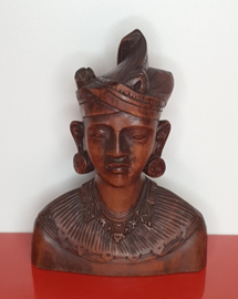 Houten Balinese buste