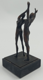 Bronzen abstract man en vrouw