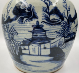 Grote blauw/witte Chinese gemberpot