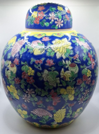 Vintage kleurrijke gemberpot