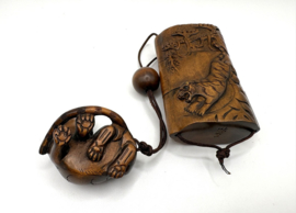 Japanse inro met tijger