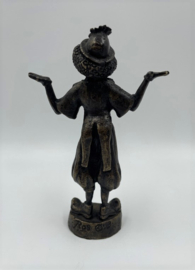 Bronzen beeldje van een clown