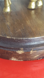 Houten boekensteunen met messing ridders