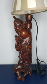 Houten lamp van Chinese wijsgeer