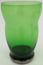 4 groene glazen met Gero onderkant