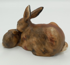 Goebel 'Brown Bunny Rabbit Mother & Baby'