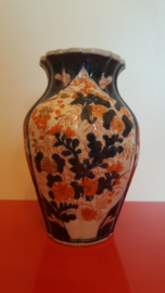 Imari vaas oranje/blauw
