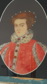 Églomisé portret van welvarende dame