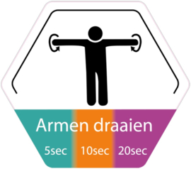 Vloersticker Armen draaien