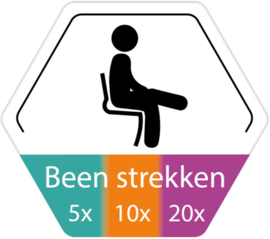 Vloersticker Been strekken zittend