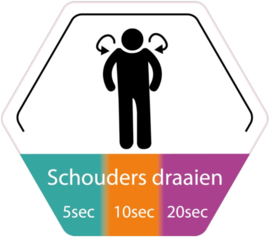 Vloersticker Schouders draaien