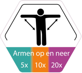 Vloersticker Armen op en neer