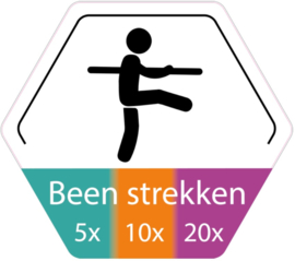 Vloersticker Been strekken staand