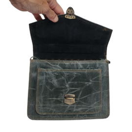 Fairtrade restleer handtas