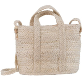 Simó Sastre schoudertas jute Elba beige