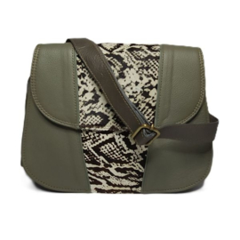 Fairtrade restleer schoudertas