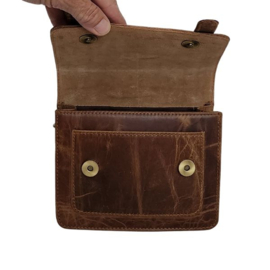 Fairtrade restleer handtas