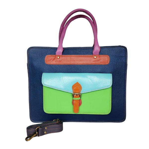 Fairtrade restleer laptoptas