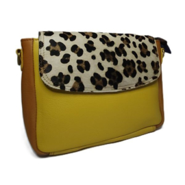 Fairtrade restleer schoudertas