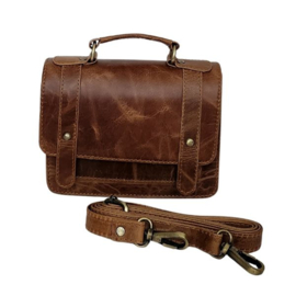 Fairtrade restleer handtas