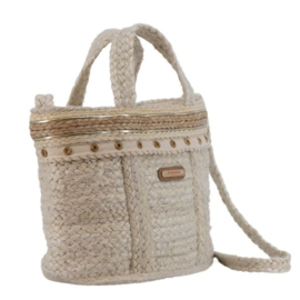 Simó Sastre schoudertas jute Elba beige