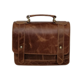 Fairtrade restleer handtas