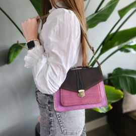 Fairtrade restleer handtas
