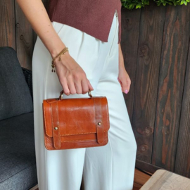 Fairtrade restleer handtas