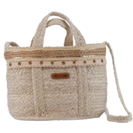 Simó Sastre schoudertas jute Elba beige