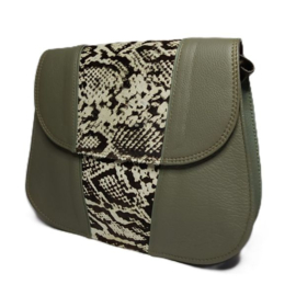 Fairtrade restleer schoudertas