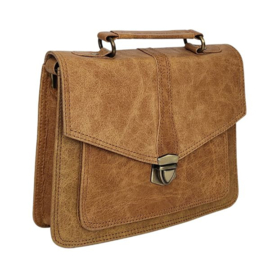 Fairtrade restleer handtas