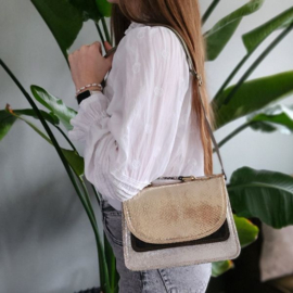 Fairtrade restleer handtas