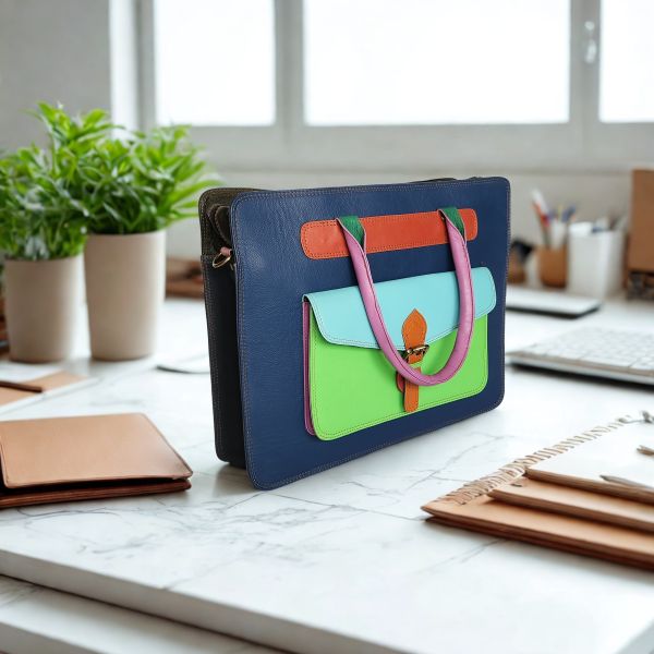 Fairtrade restleer laptoptas
