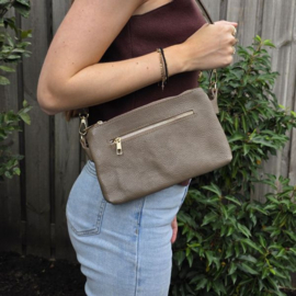 Trendy leren schoudertas