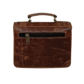 Fairtrade restleer handtas