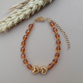 Armband Hartjes Peach